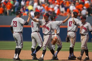 Maryland beat UVA on their home field in Game 1 of the Super Regionals last year. (Photo courtesy of Maryland Athletics)